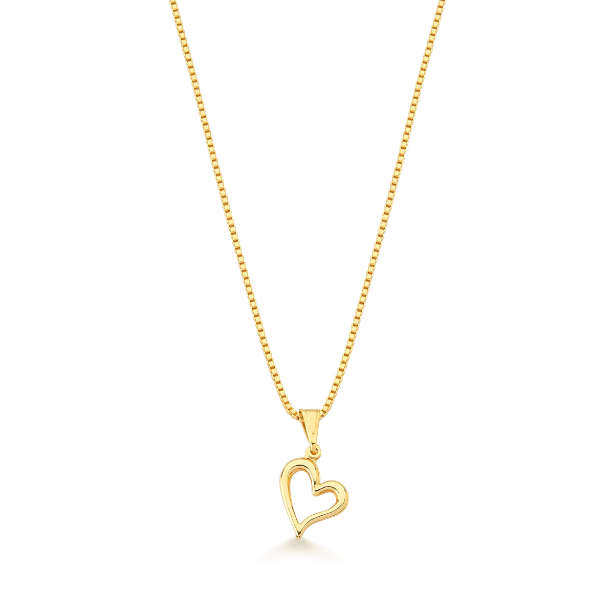 Collar corazon 45 cm  Enchapado en Oro