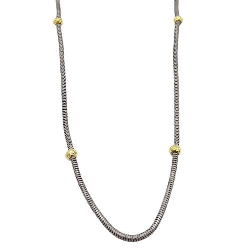 Collar 45 cm Enchapado en Oro amarillo y peltre