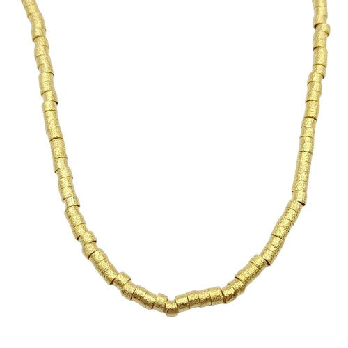 Collar mostacilla satinada 40 cm  Enchapado en Oro amarillo
