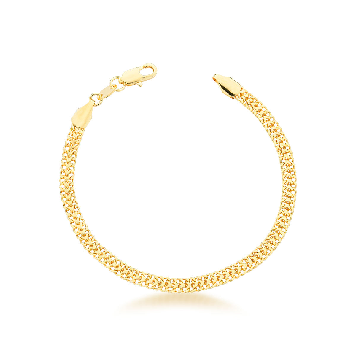 Pulsera plana 19 cm Enchapado en Oro