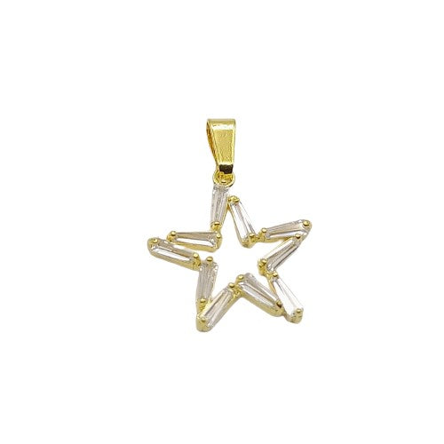 Colgante Estrella 1,5 cm Enchapado en Oro amarillo