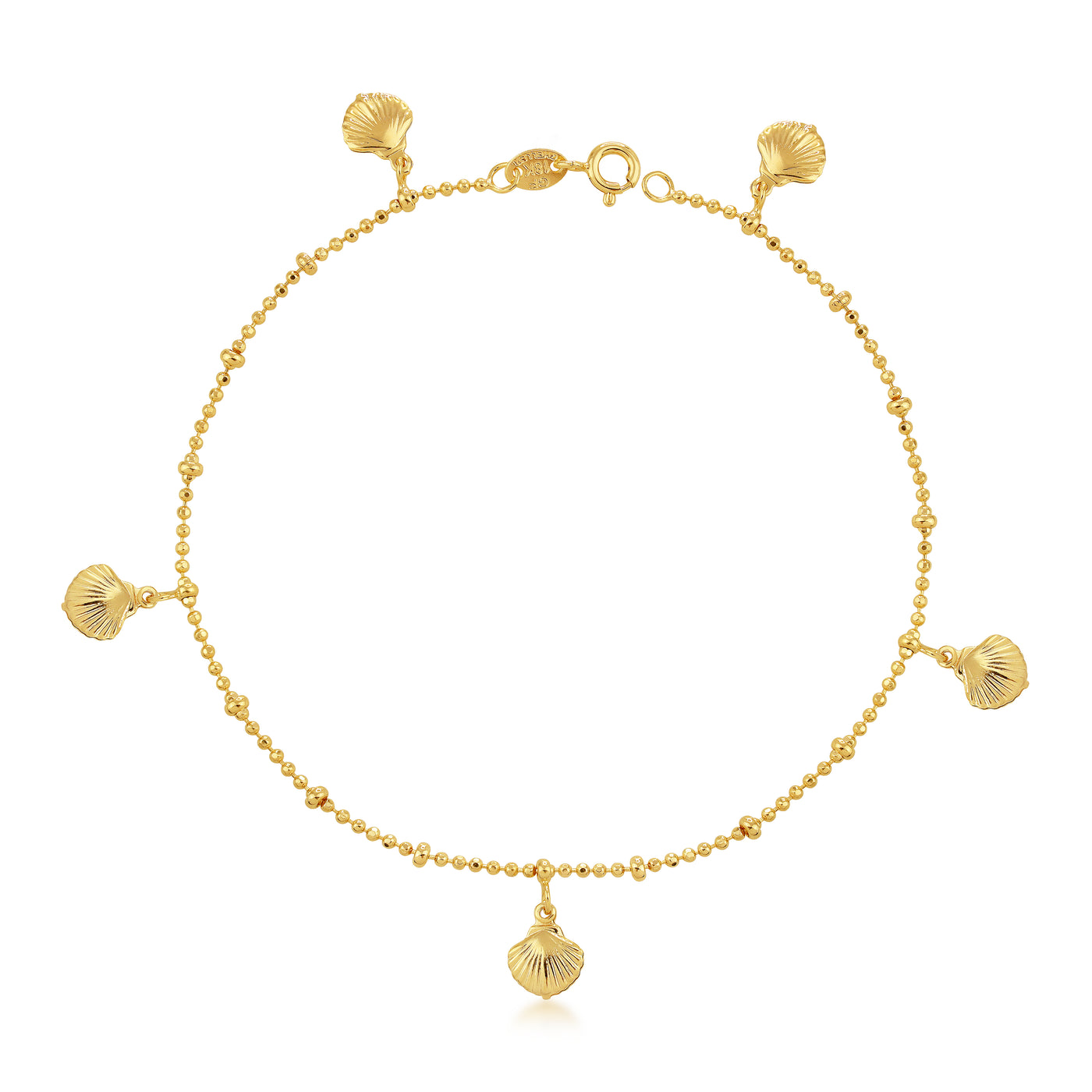 Tobillera colgantes 25 cm Enchapado en Oro