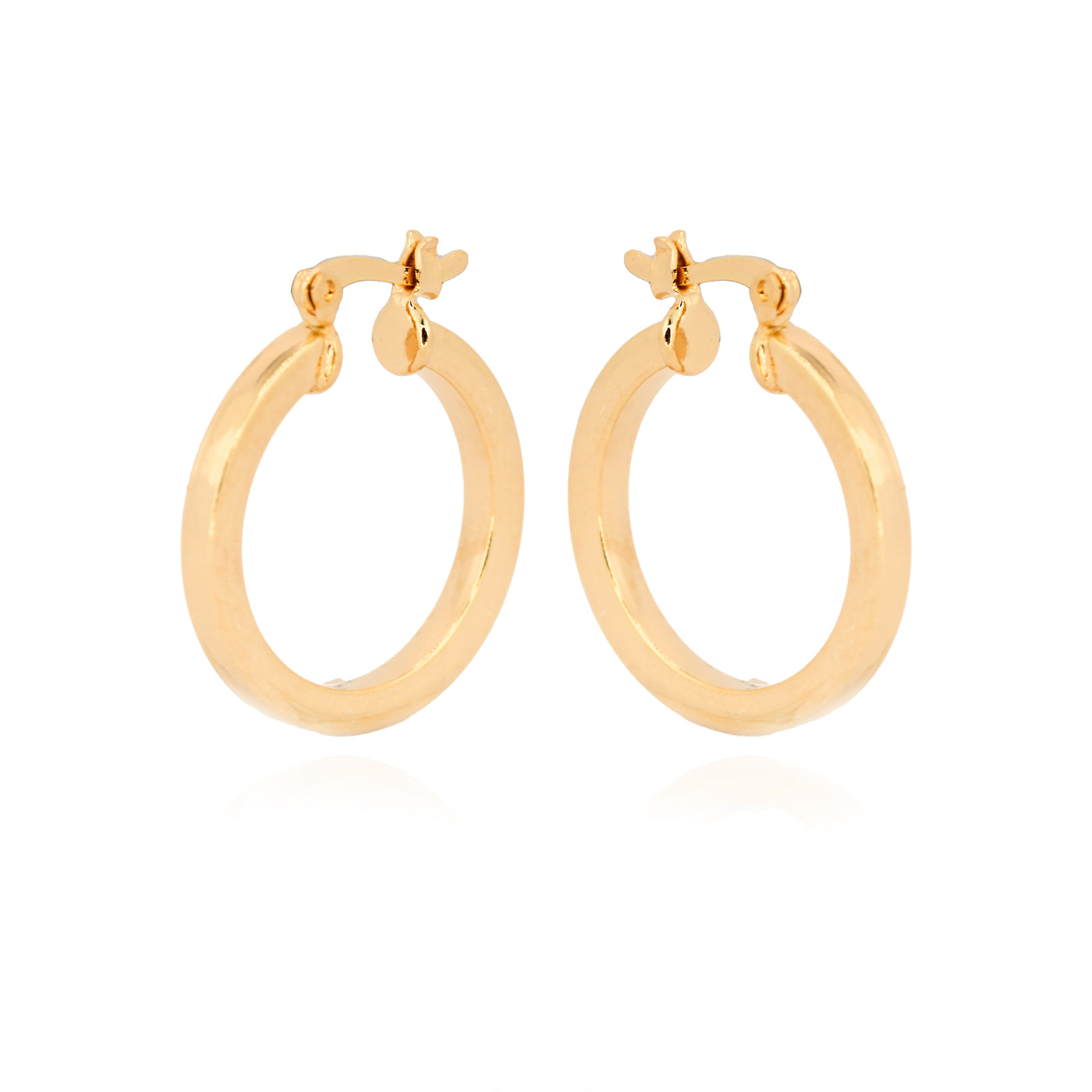 Aro Argolla cuadrada 2,5 cm Enchapado en Oro
