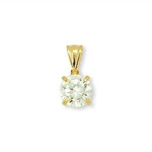 Colgante Cristal 7 mm Enchapado en Oro