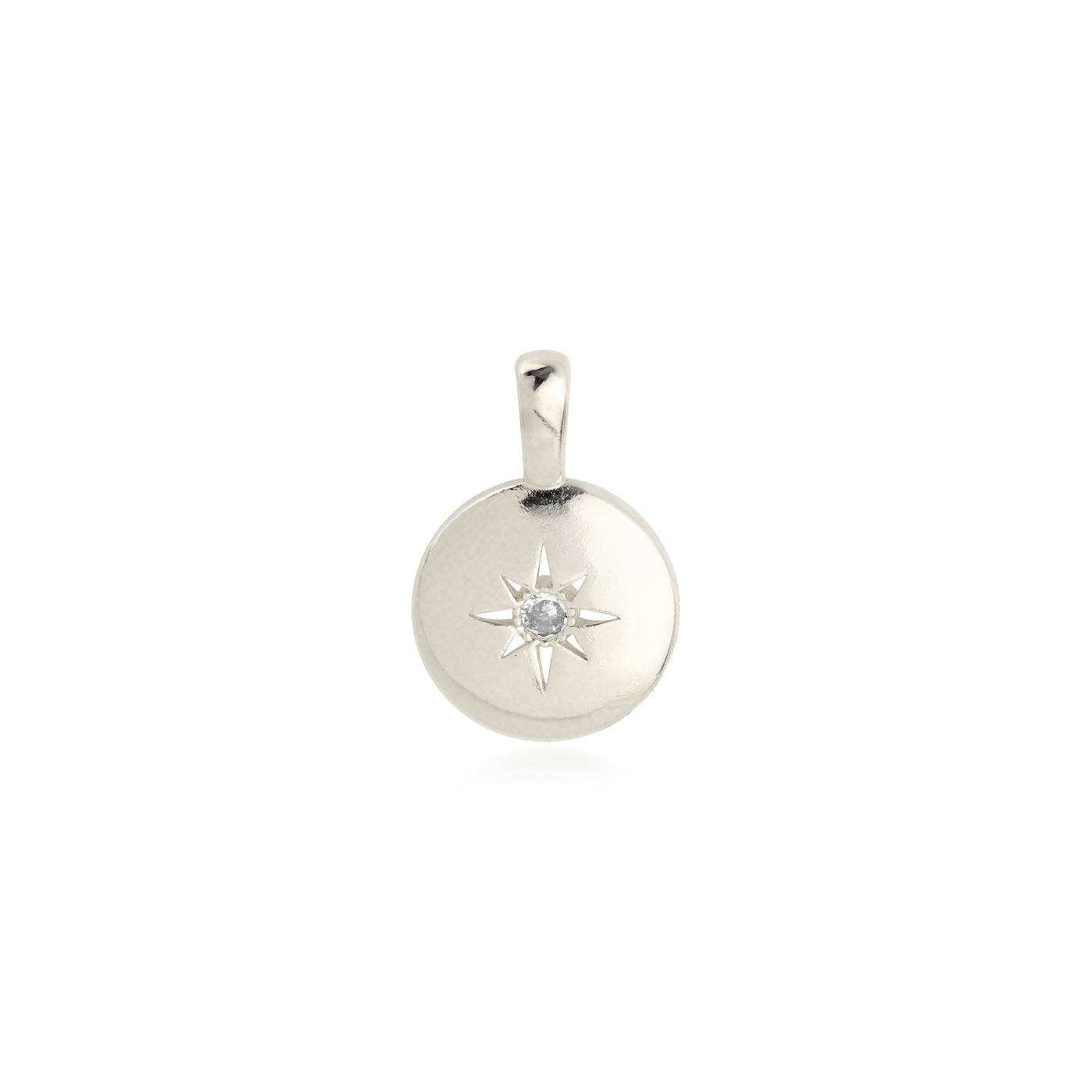 Colgante estrella ocho puntas 1,5 cm Enchapado en Plata