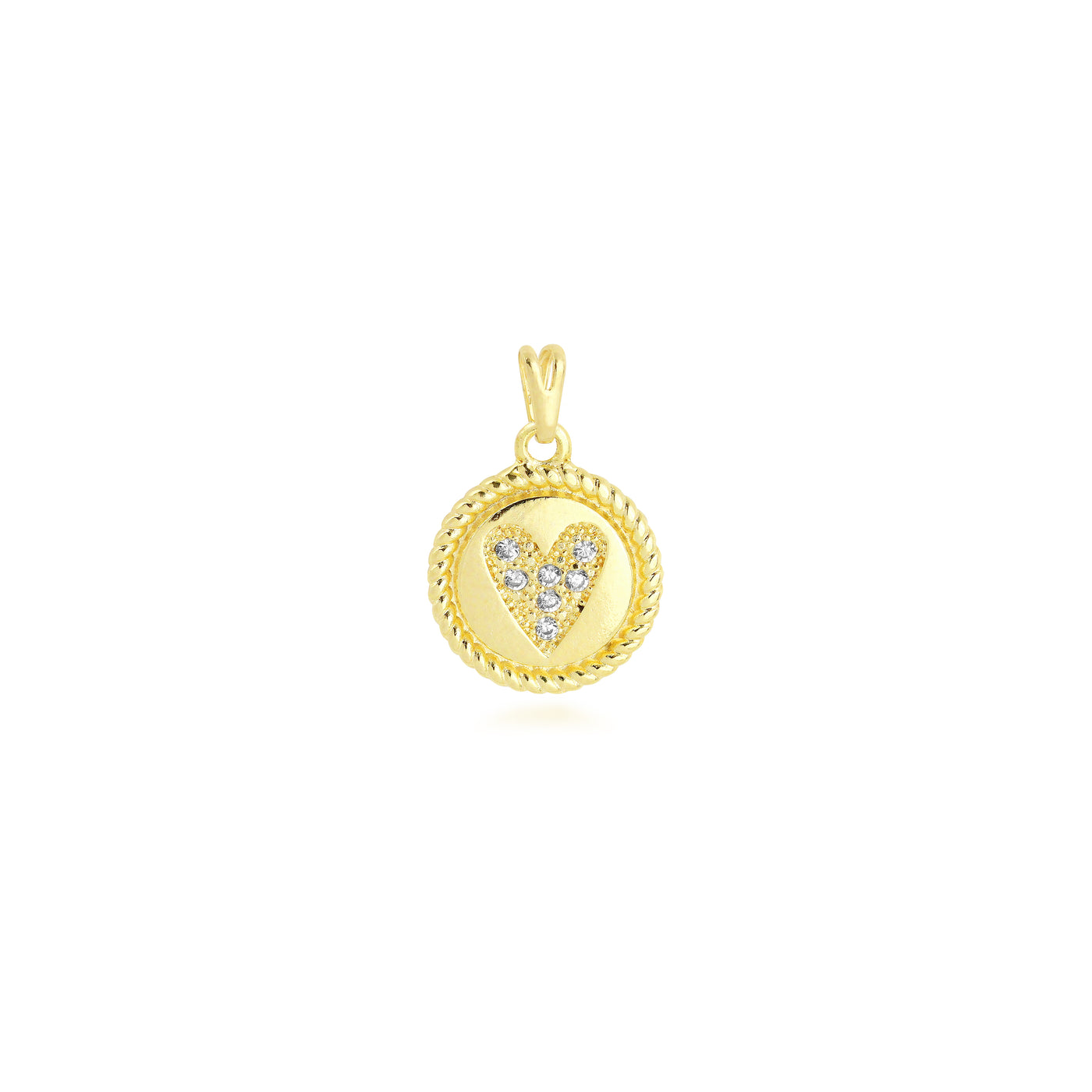 Colgante Corazón cristal 1,5 cm Enchapado en Oro