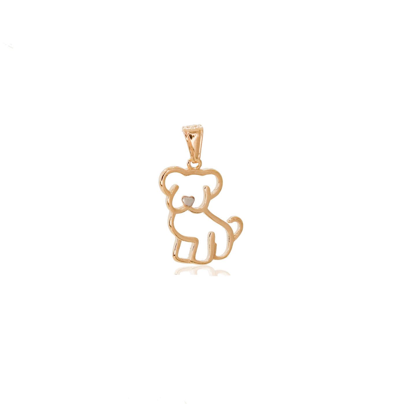 Colgante perro 2,5 cm Enchapado en Oro