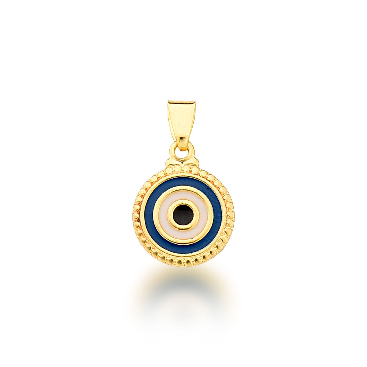 Colgante ojo azul 1 cm Enchapado en Oro