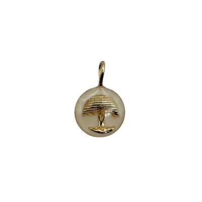 Colgante Árbol Esmaltado 1,3 cm Enchapado en Oro