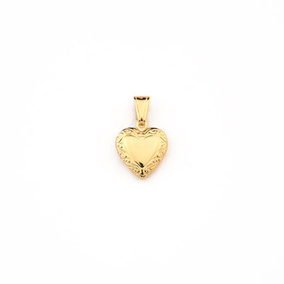 Colgante Corazón relicario 1,5 cm Enchapado en Oro