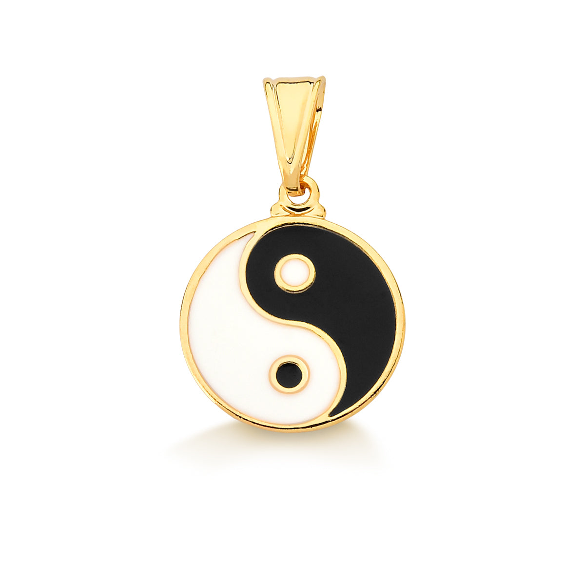 Colgante Yin y Yang 1,5 cm Enchapado en Oro