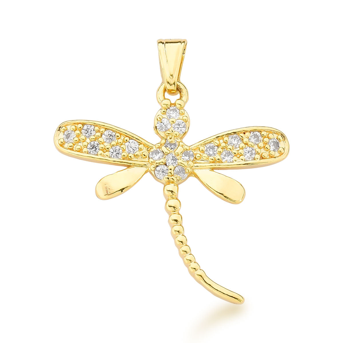 Colgante libelula 2,5 cm Enchapado en Oro