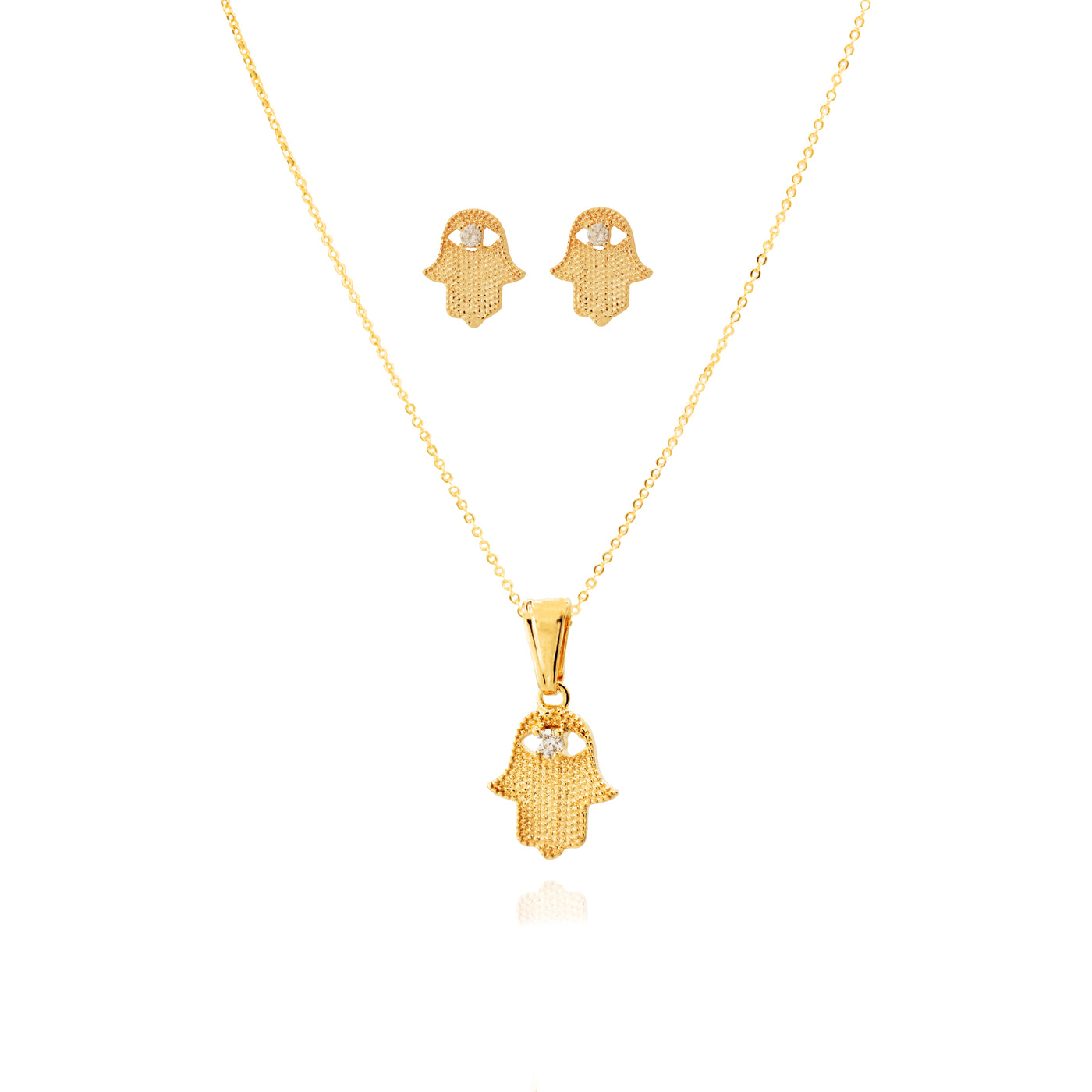conjunto mano de Fatima 45 cm Enchapado en Oro