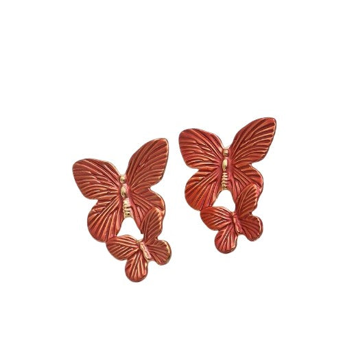 Aro mariposa doble 4 cm Bisutería