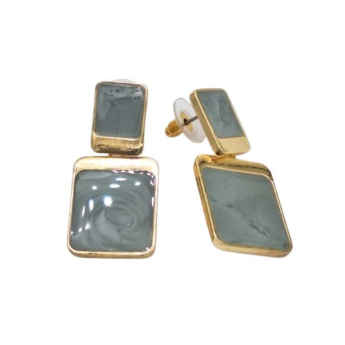 Aro rectangular  4 cm largo Bisutería