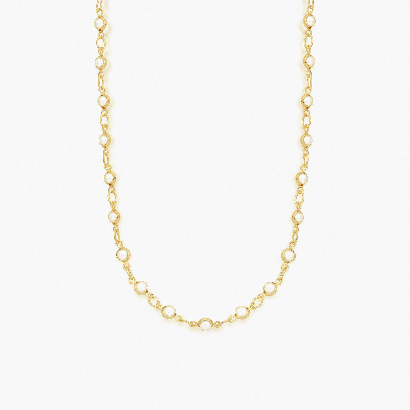 Collar con perlas 45 cm  Enchapado en Oro