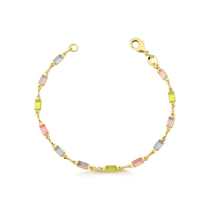 Pulsera Colores pastel Enchapado en Oro