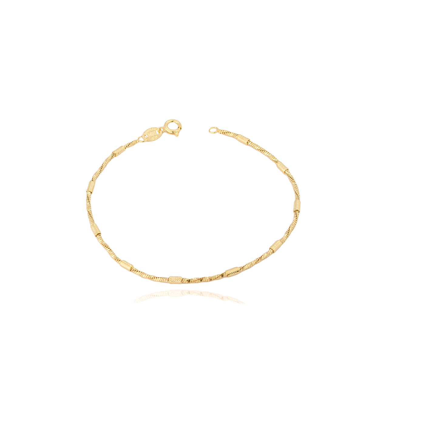 Pulsera torcida con palito 19 cm Enchapado en Oro