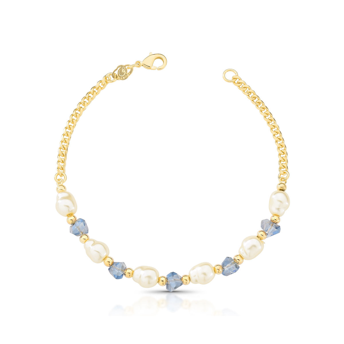 Pulsera  con perla 19 cm Enchapado en Oro