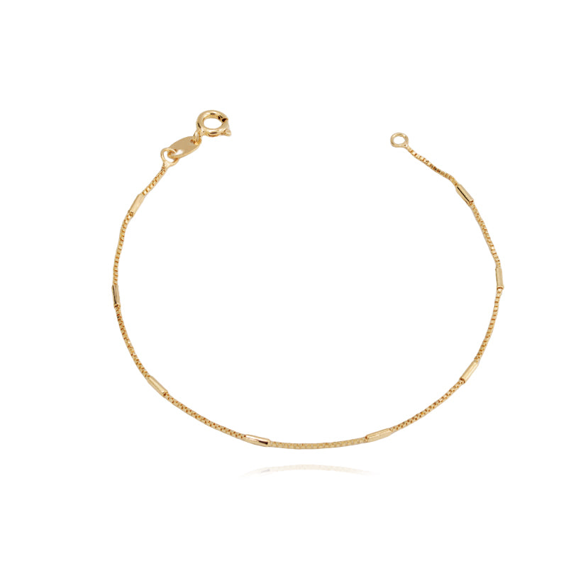 Pulsera delgada palito 19 cm Enchapado en Oro