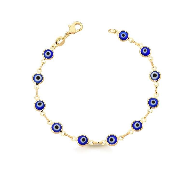 Pulsera  ojo turco 19 cm Enchapado en Oro