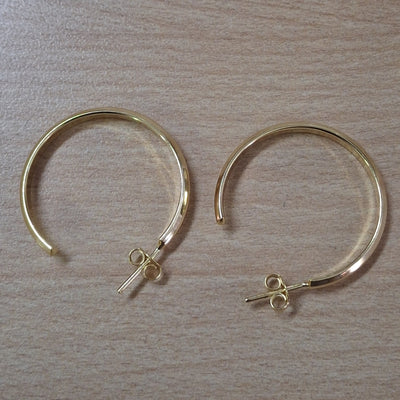 Aro Argolla Tornillo 2,6 cm  Enchapado en Oro
