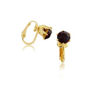 Aro Clip rojo 9 mm Enchapado en Oro