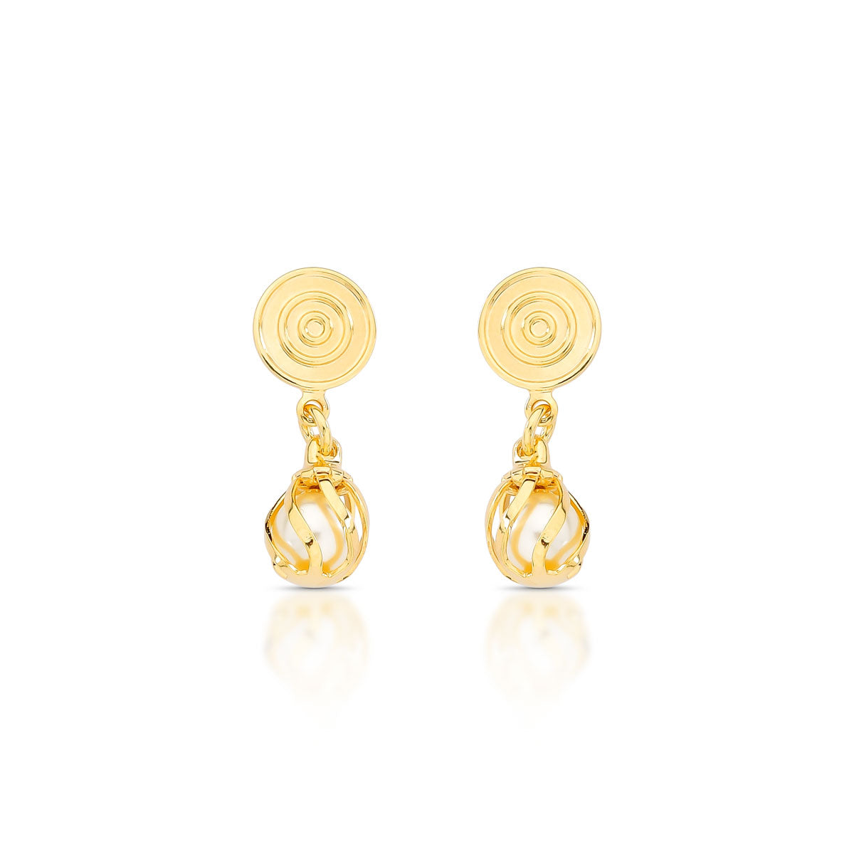 Aro Perla Fantasía Enchapado en Oro