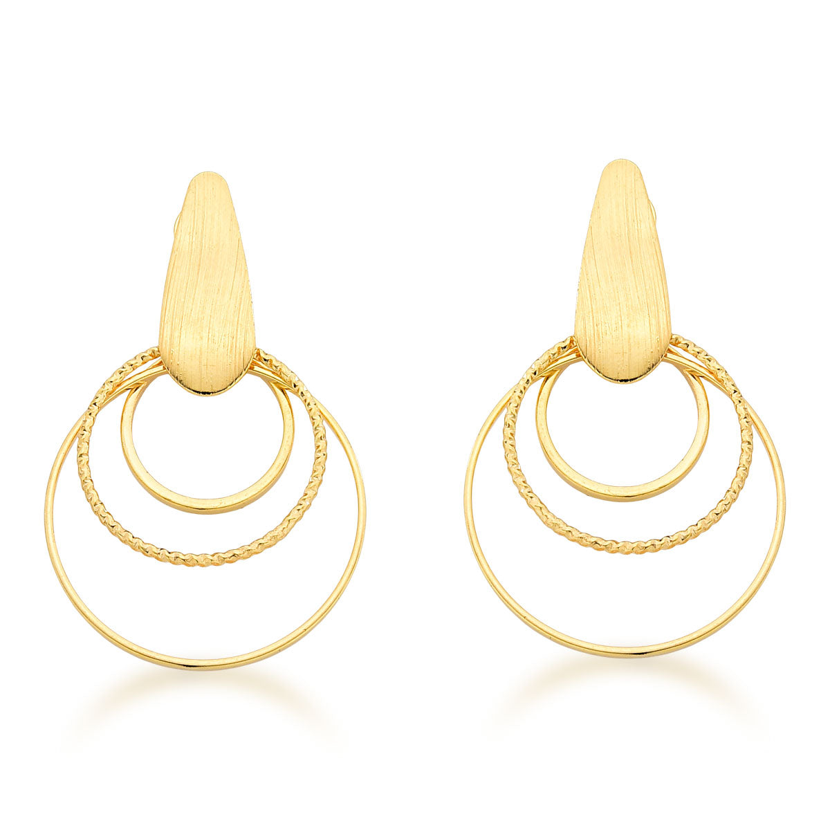 Aro tres argollas Enchapado en Oro