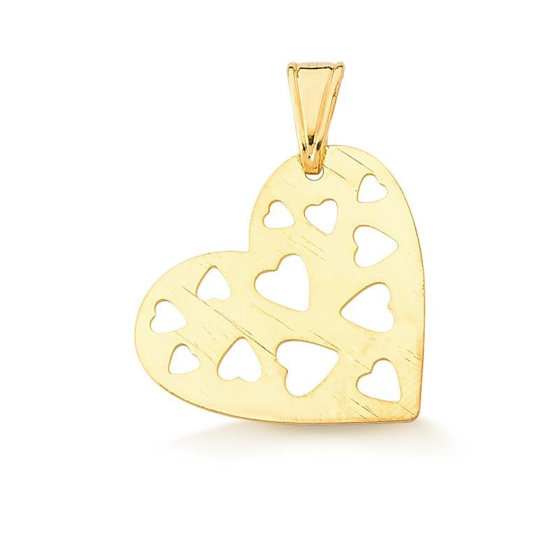 Colgante Corazón2,4 cm Enchapado en Oro