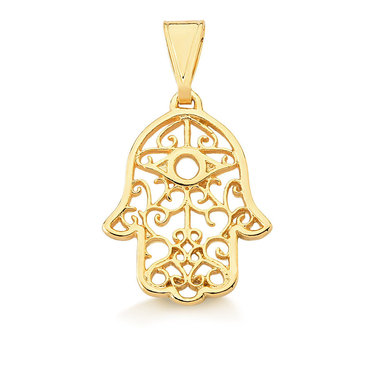 Colgante mano de Fatima calada 2,5 cm Enchapado en Oro