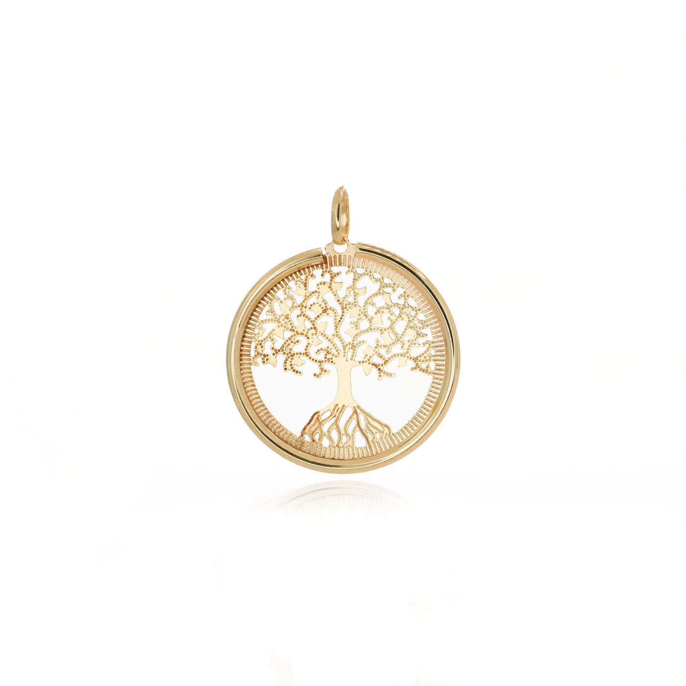 Colgante arbol de la vida 2,8 cm Enchapado en Oro