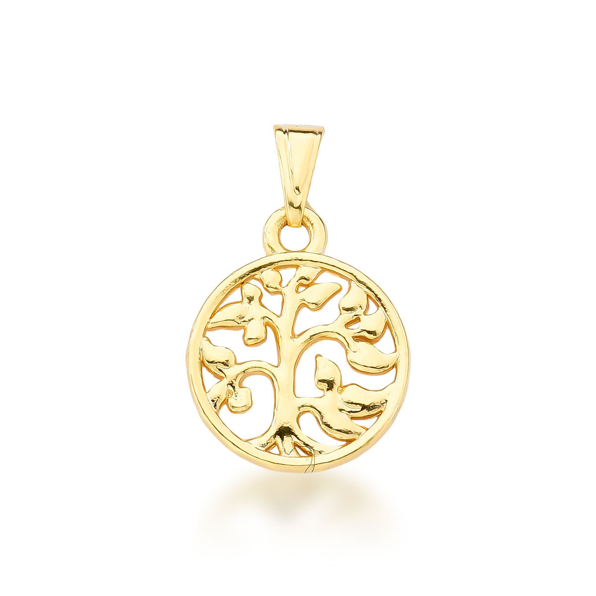 Colgante arbol de la vida 1,5 cm Enchapado en Oro