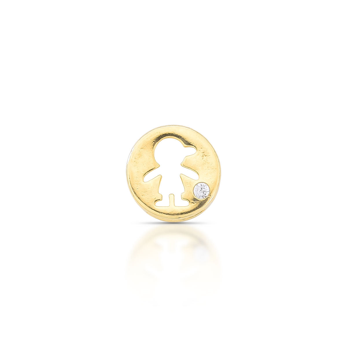 Colgante  contorno Niño 1 cm Enchapado en Oro