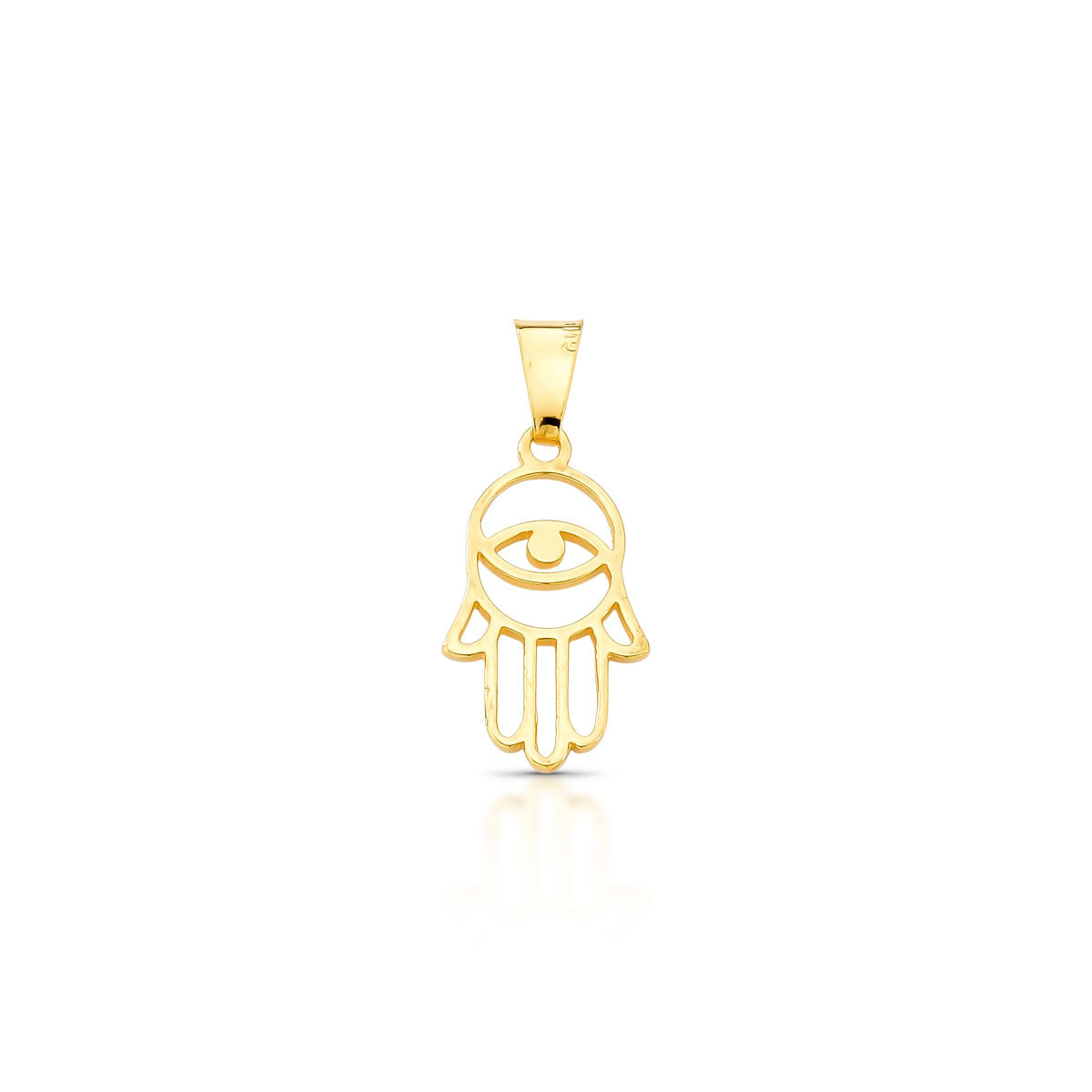 Colgante mano de Fatima lisa 1,5 cm Enchapado en Oro