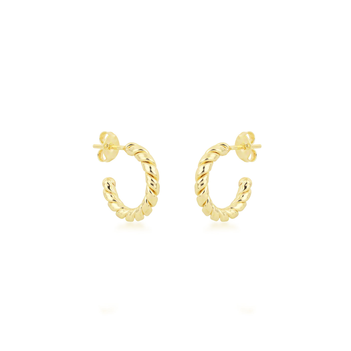 Aro Argolla torcida  1,5 cm Enchapado en Oro