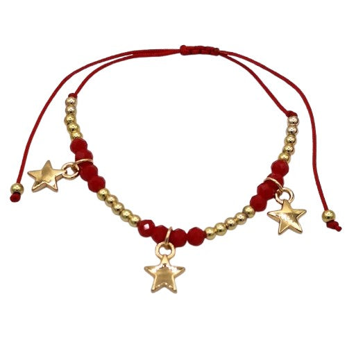 Pulsera hilo rojo, estrella  Bisutería