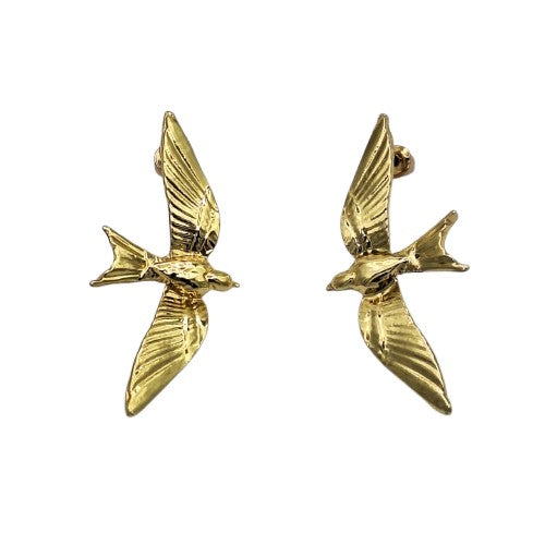 Aro Pajaro dorado 4 cm Bisutería