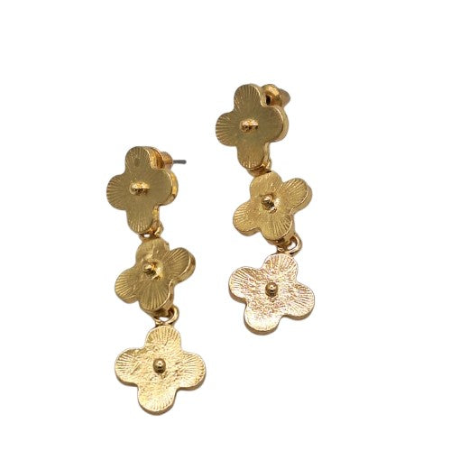 Aro tres flores  4 cm largo Bisutería