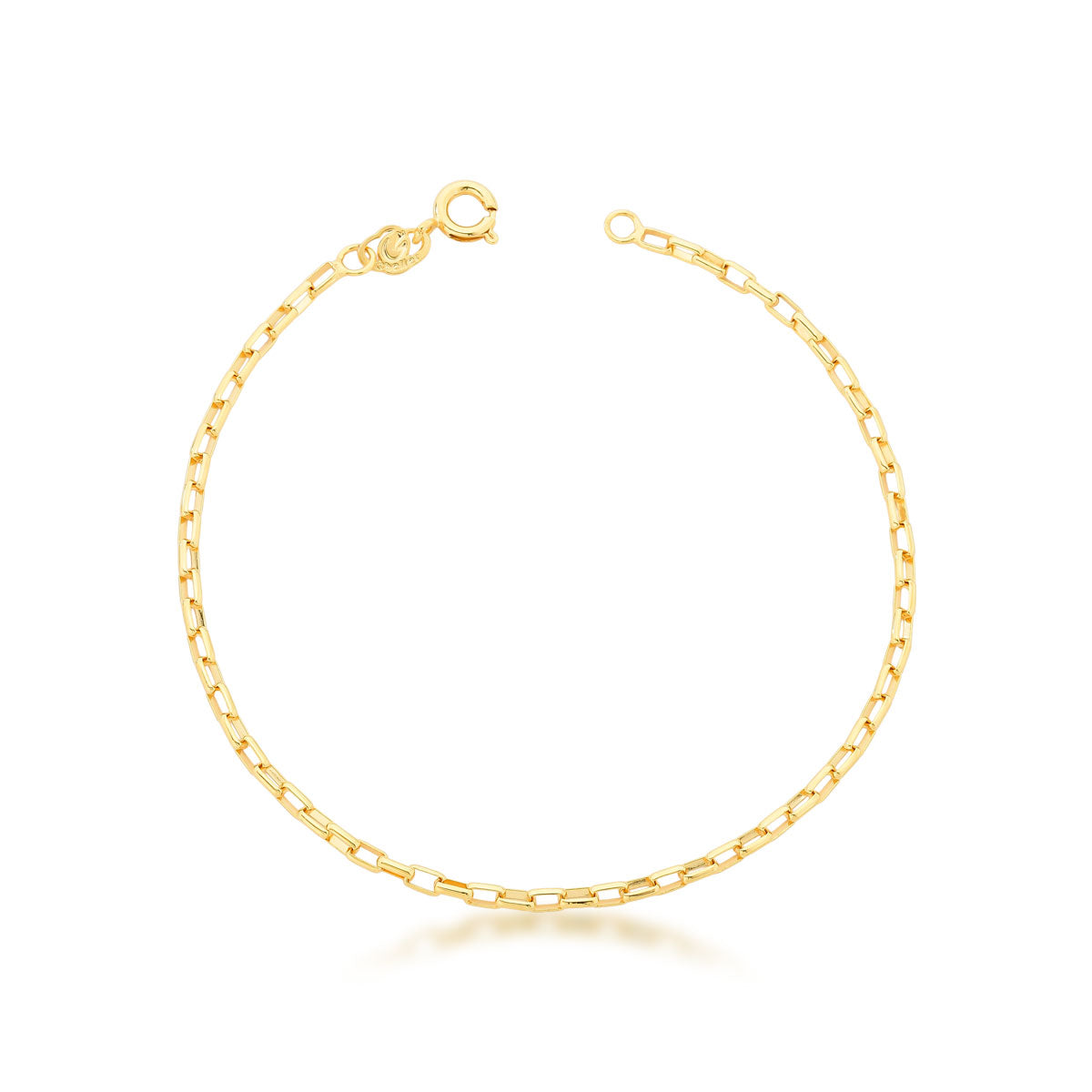 Pulsera eslabon tradicional 19 cm Enchapado en Oro