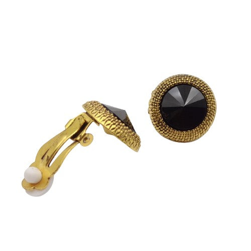 Aro Clip negro 2 cm Bisutería