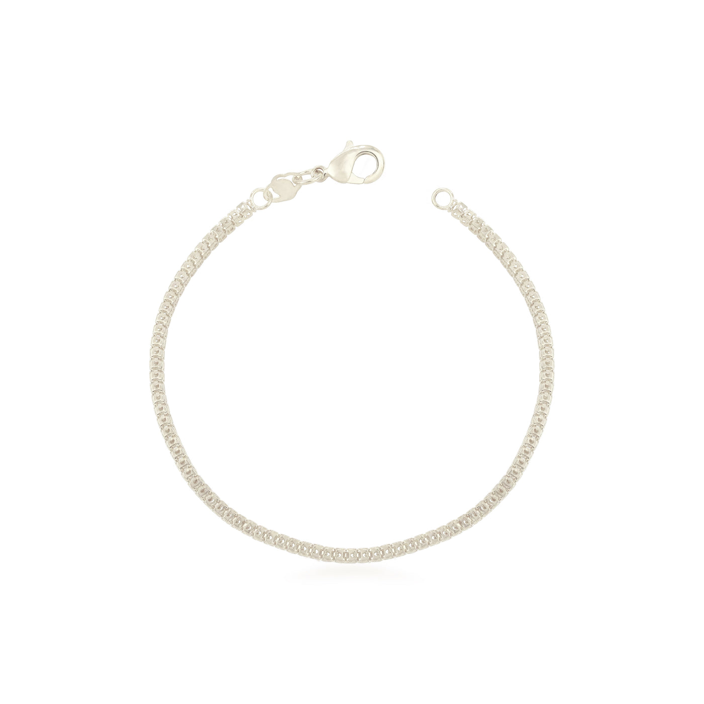 Pulsera cordon 19 cm Enchapado en Plata