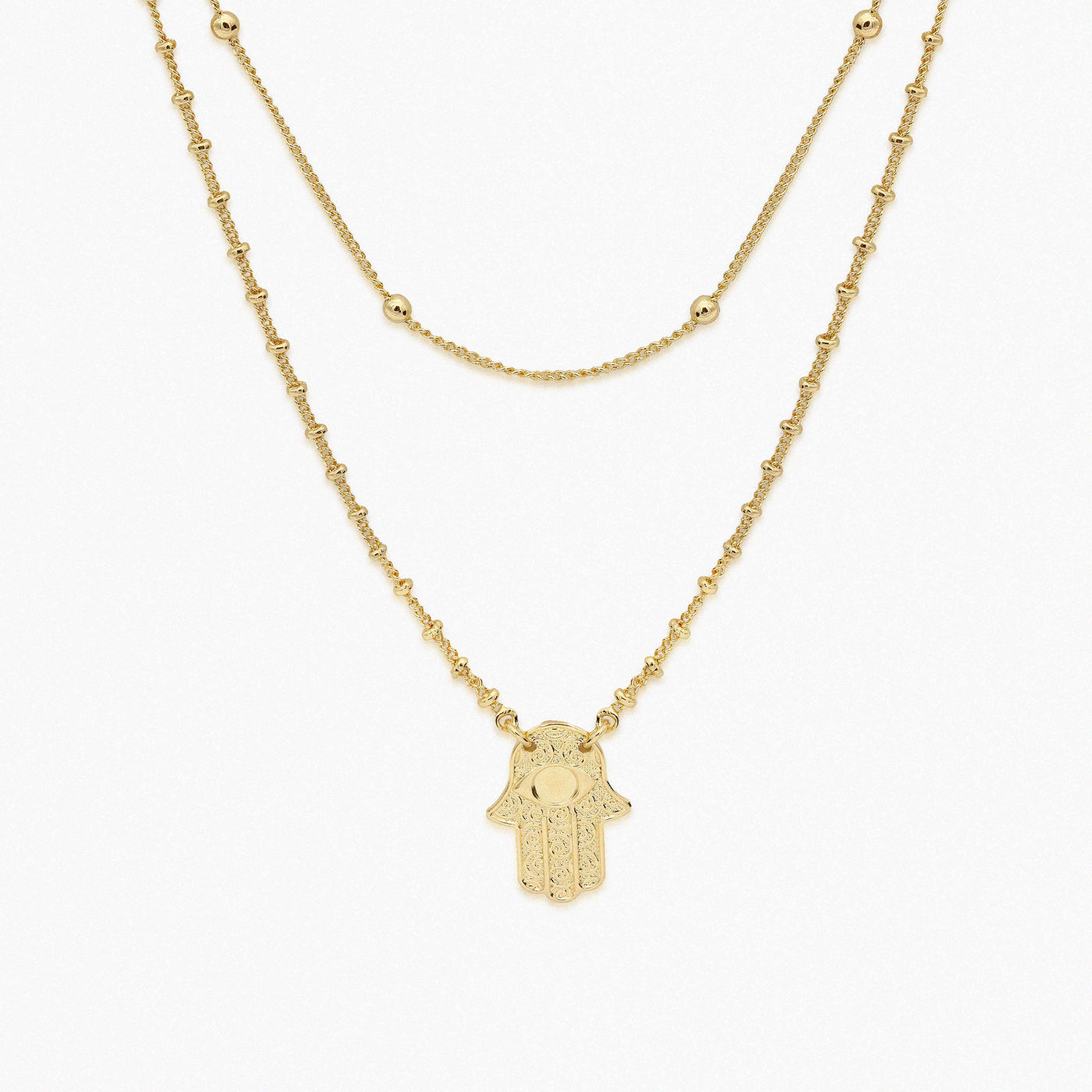 Collar mano de Fatima 40 cm  Enchapado en Oro