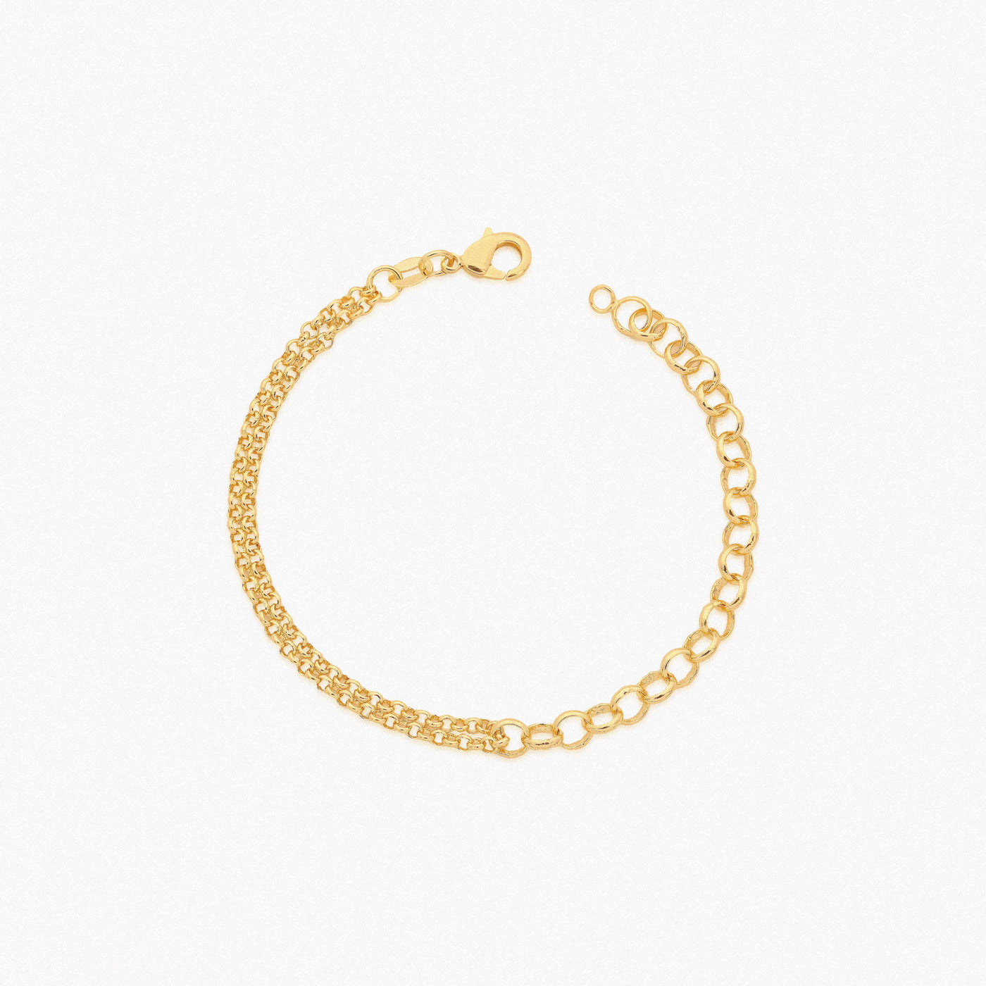 Pulsera  eslabon rolo 19 cm Enchapado en Oro