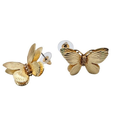 Aro mariposa con brillo 2,5 cm Bisutería