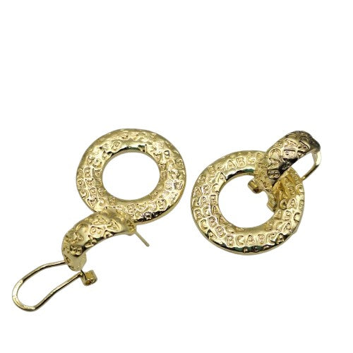 Aro amarillo circular con letras 2,5 cm Bisutería