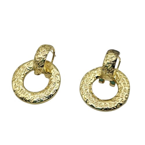 Aro amarillo circular con letras 2,5 cm Bisutería