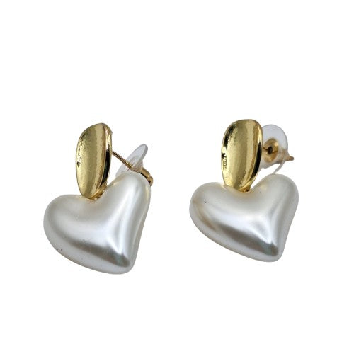Aro corazón blanco 2,2 cm Bisutería