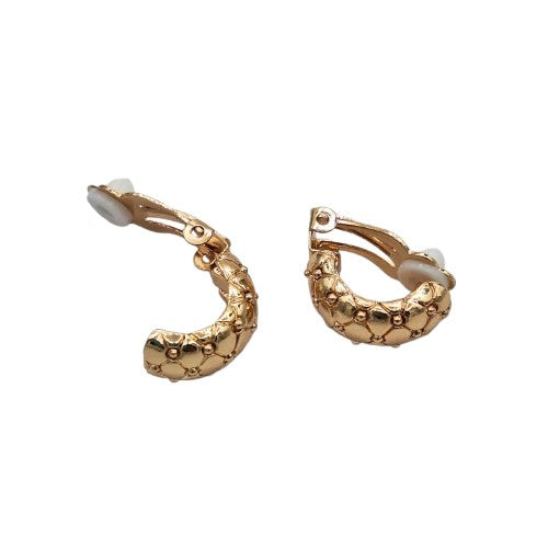 Aro Clip dorado 2 cm Bisutería