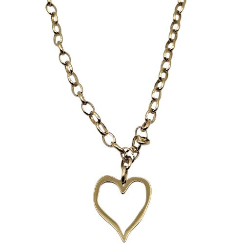 Cadena gruesa con corazón 45 cm Acero